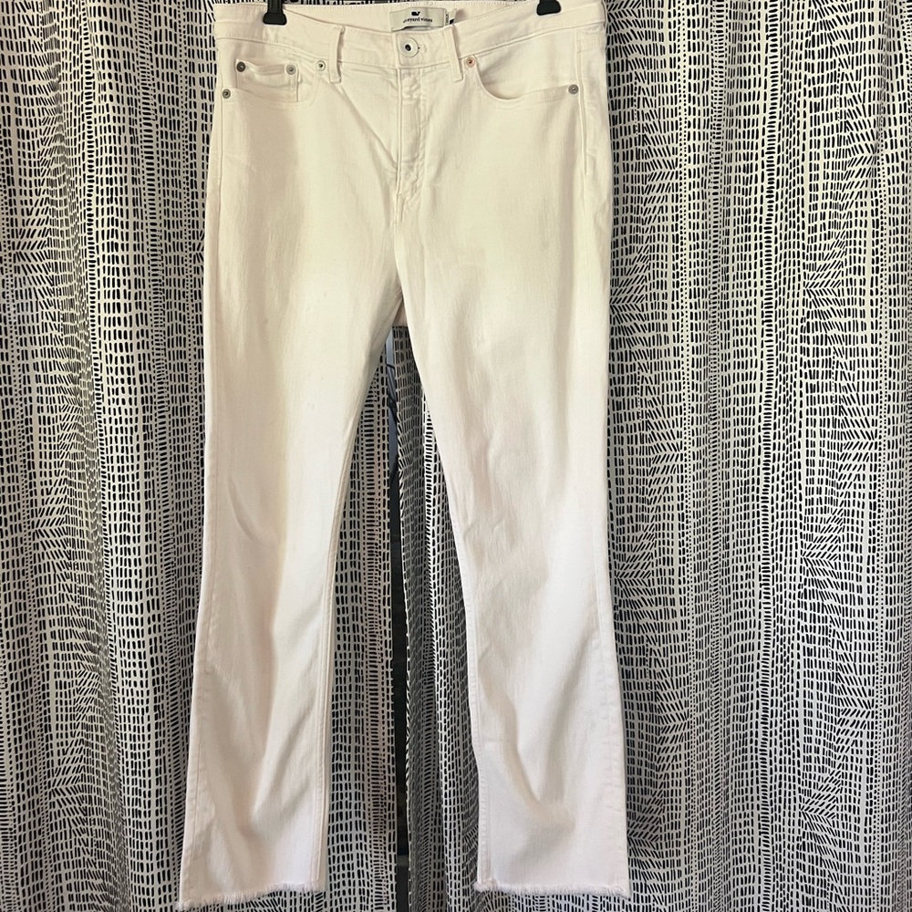 White Vineyard Vines High Rise Crop Denim Jeans